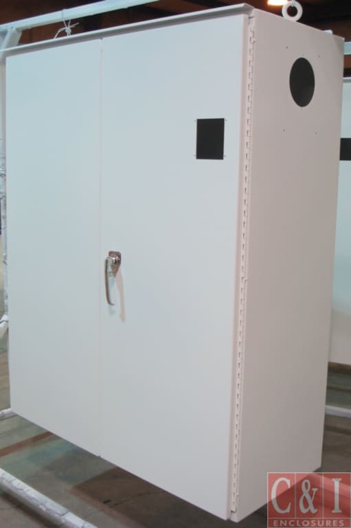 a close up of a door