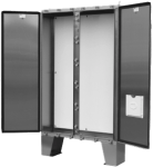 a close up of a door